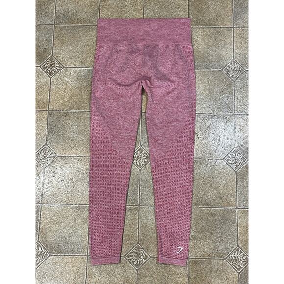 NWOT-Gymshark Vital Seamless Pink Contour Leggings Youth Size 24”X 22.5” - Picture 2 of 9